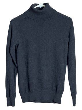 Quince Cashmere Sweater Black Turtleneck Luxury Capsule Classic Womens XS